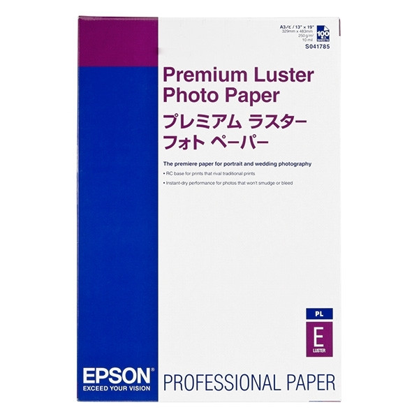 Epson S041785 Premium Luster papier photo 260 g/m² A3+ (100 feuilles) 150336 - 1