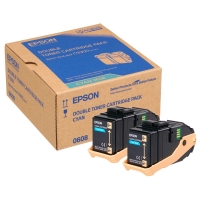 Epson S050608 pack toner cyan (d'origine) 028302