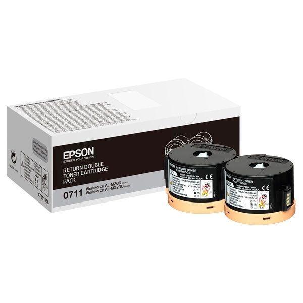 Epson S050711 pack double toner (d'origine) - noir 052034 - 1