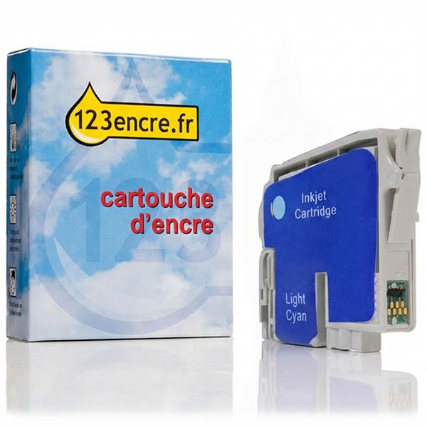 Epson T0345 cartouche d'encre cyan clair (marque 123encre) 022291 - 1
