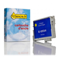 Epson T0554 cartouche d'encre jaune (marque 123encre)