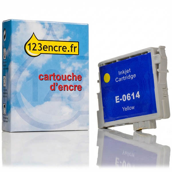 Epson T0614 cartouche d'encre jaune (marque 123encre) 023017 - 1