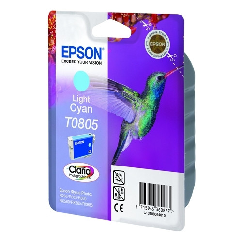 Epson T0805 cartouche d'encre cyan clair (d'origine) 023090 - 1