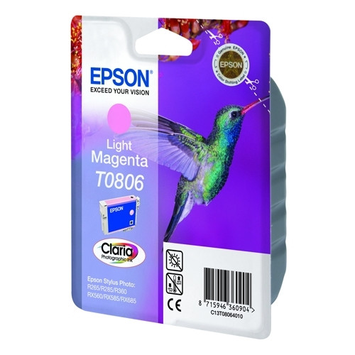 Epson T0806 cartouche d'encre magenta clair (d'origine) 902505 - 1
