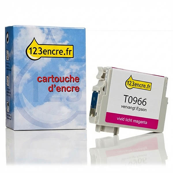 Epson T0966 cartouche d'encre magenta clair vif (marque 123encre) 023337 - 1