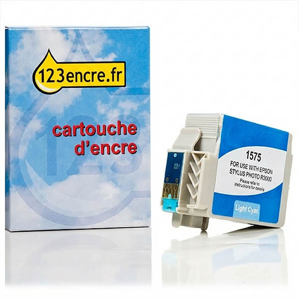 Epson T1575 cartouche d'encre cyan clair (marque 123encre) 026363 - 1