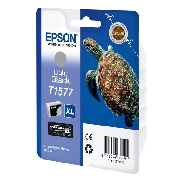 Epson T1577 cartouche d'encre noir clair (d'origine) 026366 - 1