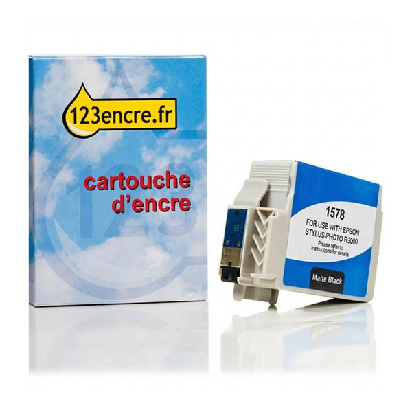 Epson T1578 cartouche d'encre noir mat (marque 123encre) 026369 - 1