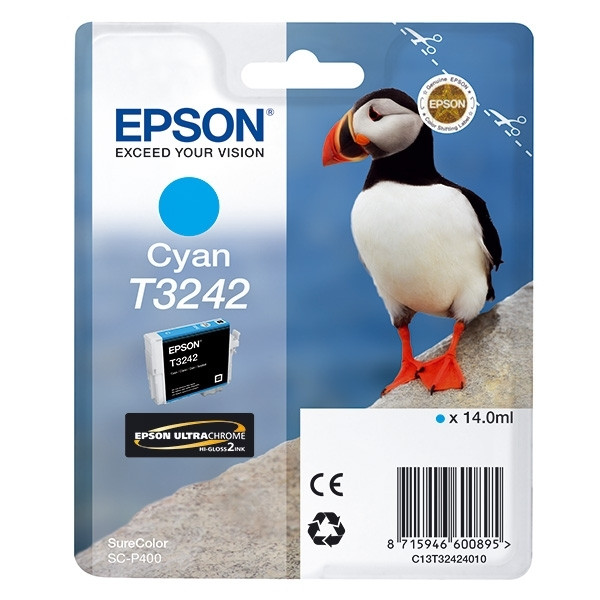 Epson T3242 cartouche d'encre (d'origine) - cyan 026936 - 1