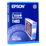 Epson T483 cartouche d'encre cyan (d'origine) 025330 - 1