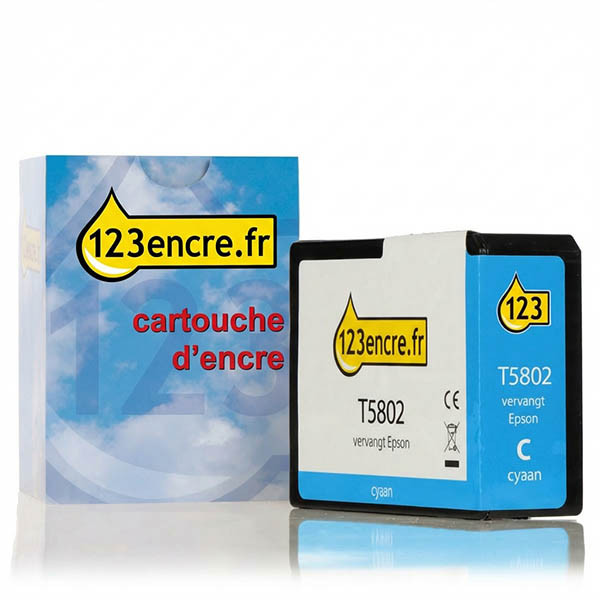 Epson T5802 cartouche d'encre (marque 123encre) - cyan 025906 - 1