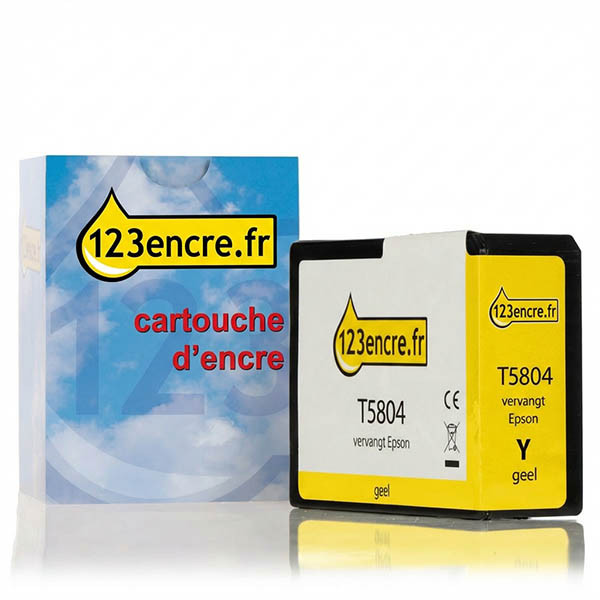 Epson T5804 cartouche d'encre (marque 123encre) - jaune 025916 - 1