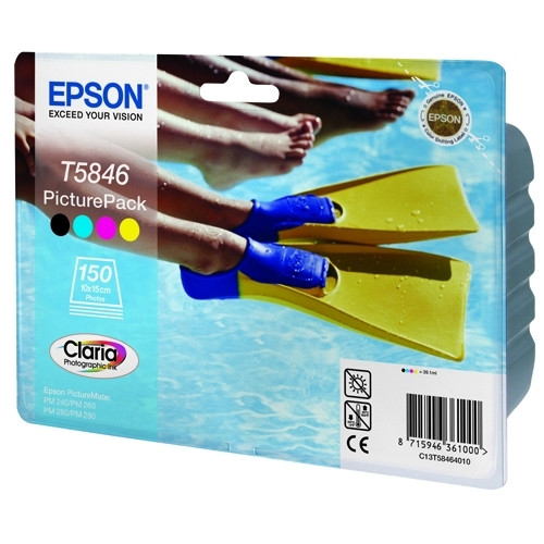 Epson T5846 Picture Pack cartouche d'encre + papier photo (d'origine) 022998 - 1