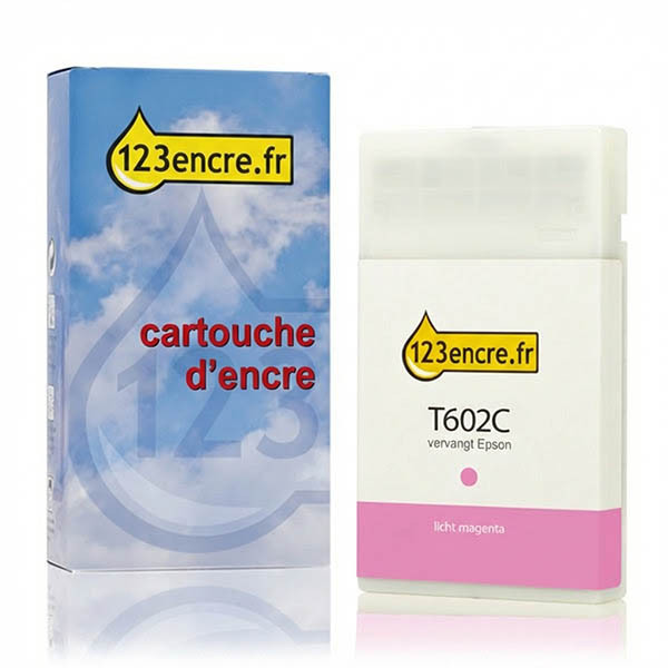 Epson T602C cartouche d'encre capacité standard (marque 123encre) - magenta clair 026117 - 1