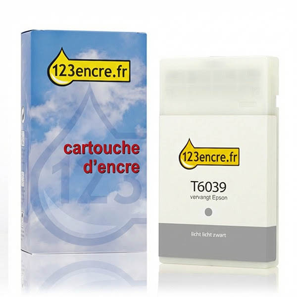 Epson T6039 cartouche d'encre noir clair haute capacité (marque 123encre) 026049 - 1