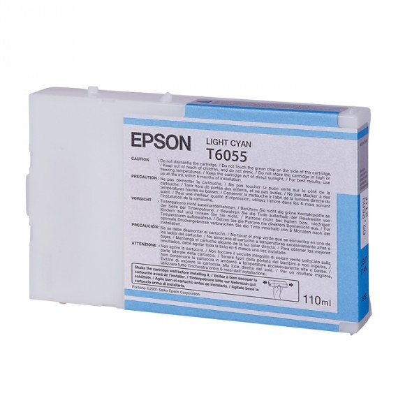 Epson T6055 cartouche d'encre cyan clair (d'origine) 026058 - 1