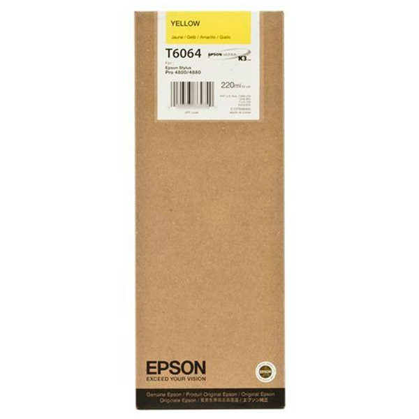 Epson T6064 cartouche d'encre jaune haute capacité (d'origine) 026072 - 1