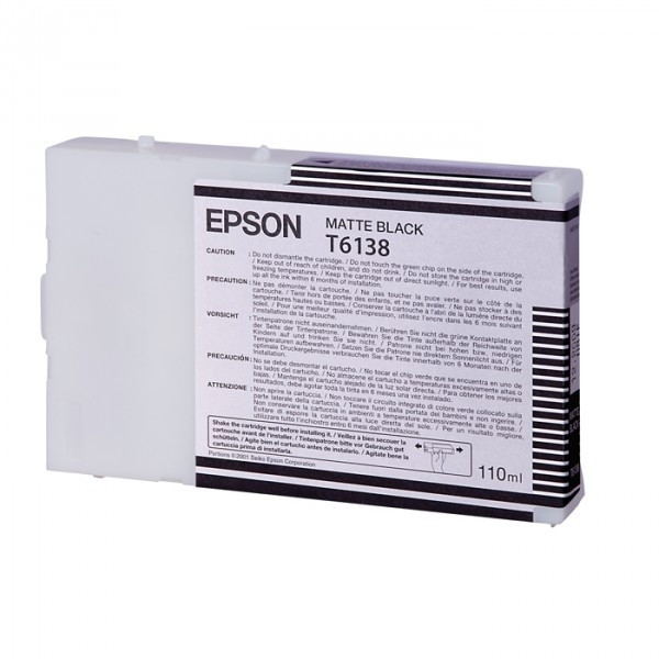 Epson T6138 cartouche d'encre (d'origine) - noir mat 026104 - 1