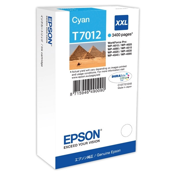 Epson T7012 cartouche d'encre cyan capacité extra-haute (d'origine) 026403 - 1
