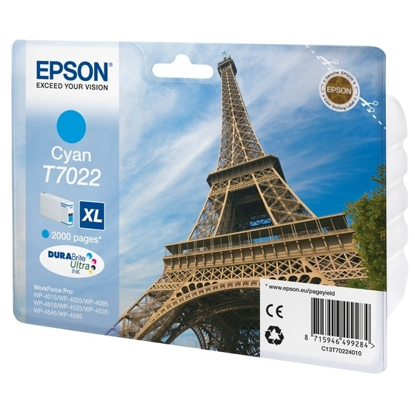 Epson T7022 cartouche d'encre cyan haute capacité (d'origine) 026415 - 1