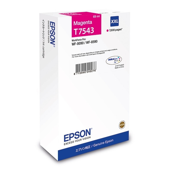 Epson T7543 cartouche d'encre magenta capacité extra-haute (d'origine) 026928 - 1