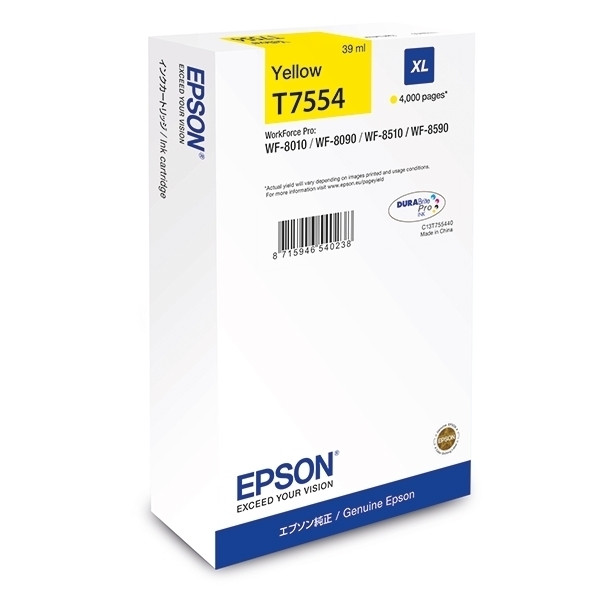 Epson T7554 cartouche d'encre jaune haute capacité (d'origine) 026686 - 1