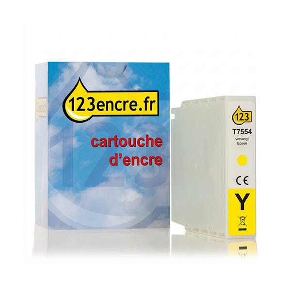 Epson T7554 cartouche d'encre jaune haute capacité (marque 123encre) 026687 - 1
