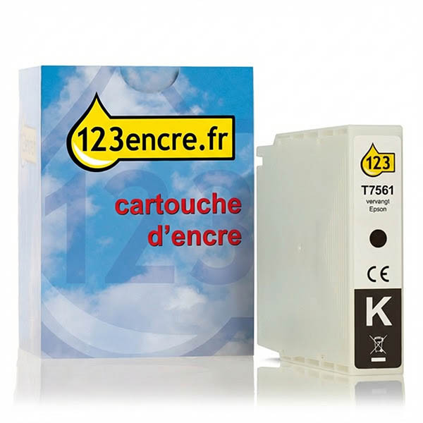Epson T7561 cartouche d'encre noire (marque 123encre) 026673 - 1