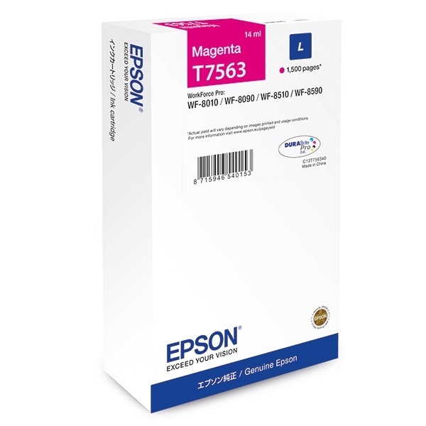 Epson T7563 cartouche d'encre (d'origine) - magenta 026676 - 1