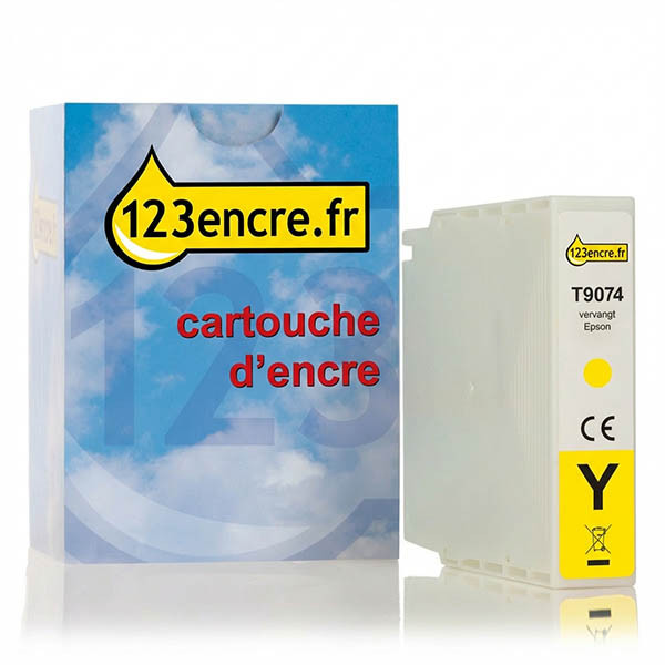 Epson T9074 cartouche d'encre jaune extra haute capacité (marque 123encre) 026963 - 1