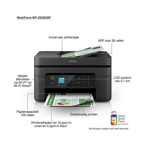 Epson WorkForce WF-2935DWF imprimante à jet d'encre A4 multifonction avec wifi (4 en 1) 831903 - 5