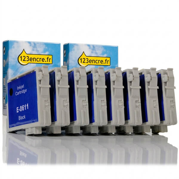 Epson offre : 2 x série T061 (marque 123encre) - noir + 3 couleurs 110611 - 1