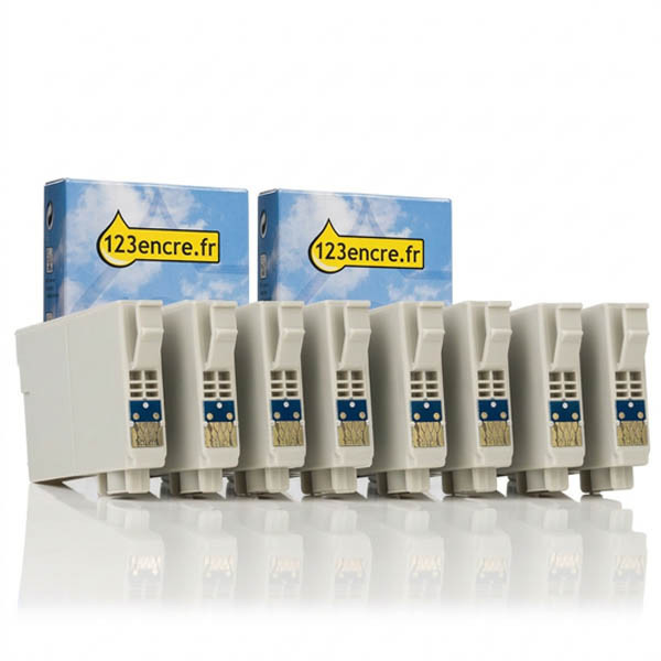 Epson offre : 2 x série T071 (noir + 3 couleurs) (marque 123encre) 110681 - 1