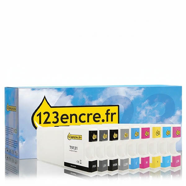 Epson offre : T913 série 3x noir + 5 couleurs (marque 123encre) 652081 - 1