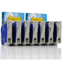Epson série T033 offre (marque 123encre) - 2 x T0331 noir + 5 couleurs