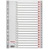 Esselte 100107 intercalaires en plastique A4 avec 20 onglets (11 trous) - gris 203816 - 1