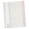 Esselte 100112 intercalaires en plastique A4 avec 20 onglets A-Z (11 trous) - gris 203822 - 1