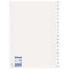 Esselte 100144 intercalaires A4 en plastique avec 20 onglets A-Z (11 trous) - blanc 203828 - 1
