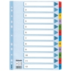 Esselte 100162 intercalaires A4 en carton avec 12 onglets (11 trous) 203836 - 1