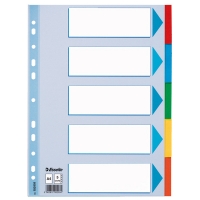 Esselte 100191 intercalaires en carton A4 avec 5 onglets (11 trous) 203846