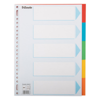 Esselte 100197 intercalaires en carton A4 avec 5 onglets (23 trous) 203510