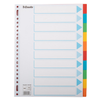 Esselte 100198 intercalaires en carton A4 avec 10 onglets (23 trous) 203512