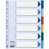 Esselte 15260 intercalaires colorés en plastique A4 avec 6 onglets (11 trous) 203800 - 1
