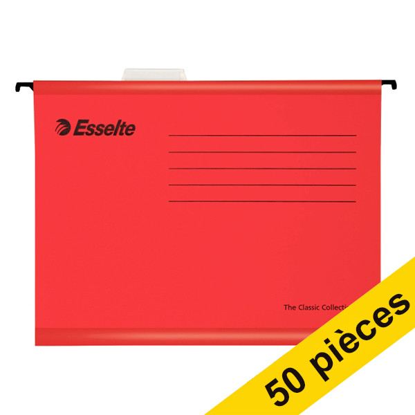 Offre : 2x Esselte Classic dossier suspendu renforcé pour folio (25 pièces) - rouge 203162 - 1