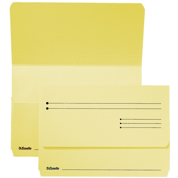 Esselte Pocket-File dossier pochette en carton (25 dossiers) - jaune 203690 - 1