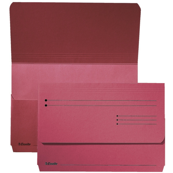 Esselte Pocket-File dossier pochette en carton (25 dossiers) - rouge 203692 - 1