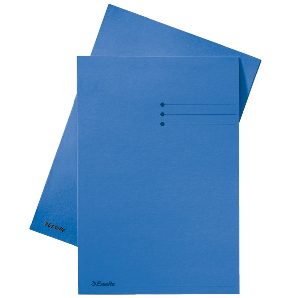 Esselte chemise carton avec indexage format folio (100 chemises) - bleu 203638 - 1