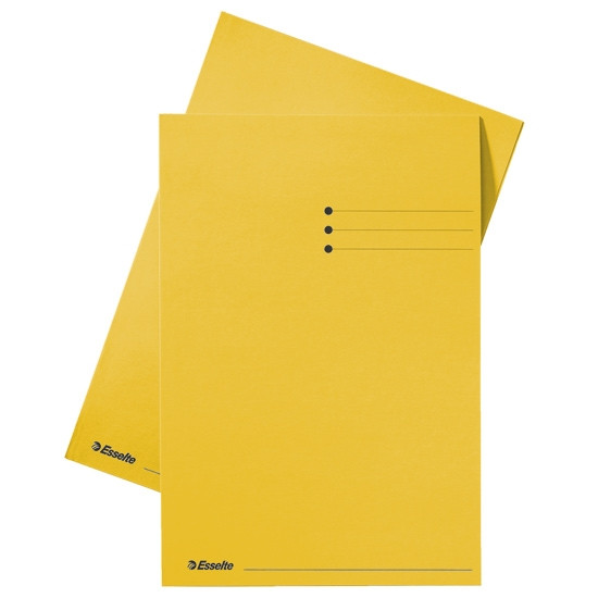 Esselte chemise en carton avec indexage et bord décalé de 10 mm A4 (100 chemises) - jaune 203624 - 1