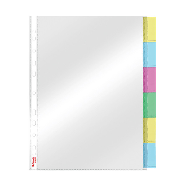 Esselte premium index pochette-intercalaire avec 6 onglets 203227 - 2