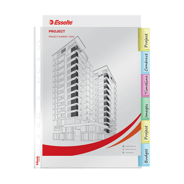 Esselte premium index pochette-intercalaire avec 6 onglets 203227 - 3